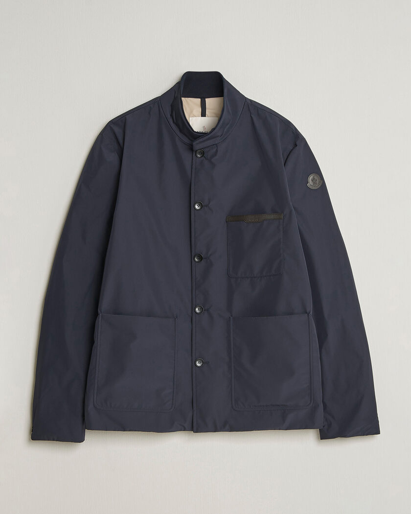 Stone Island Ghost Piece O-Ventile Jacket Navy Blue at CareOfCarl.com