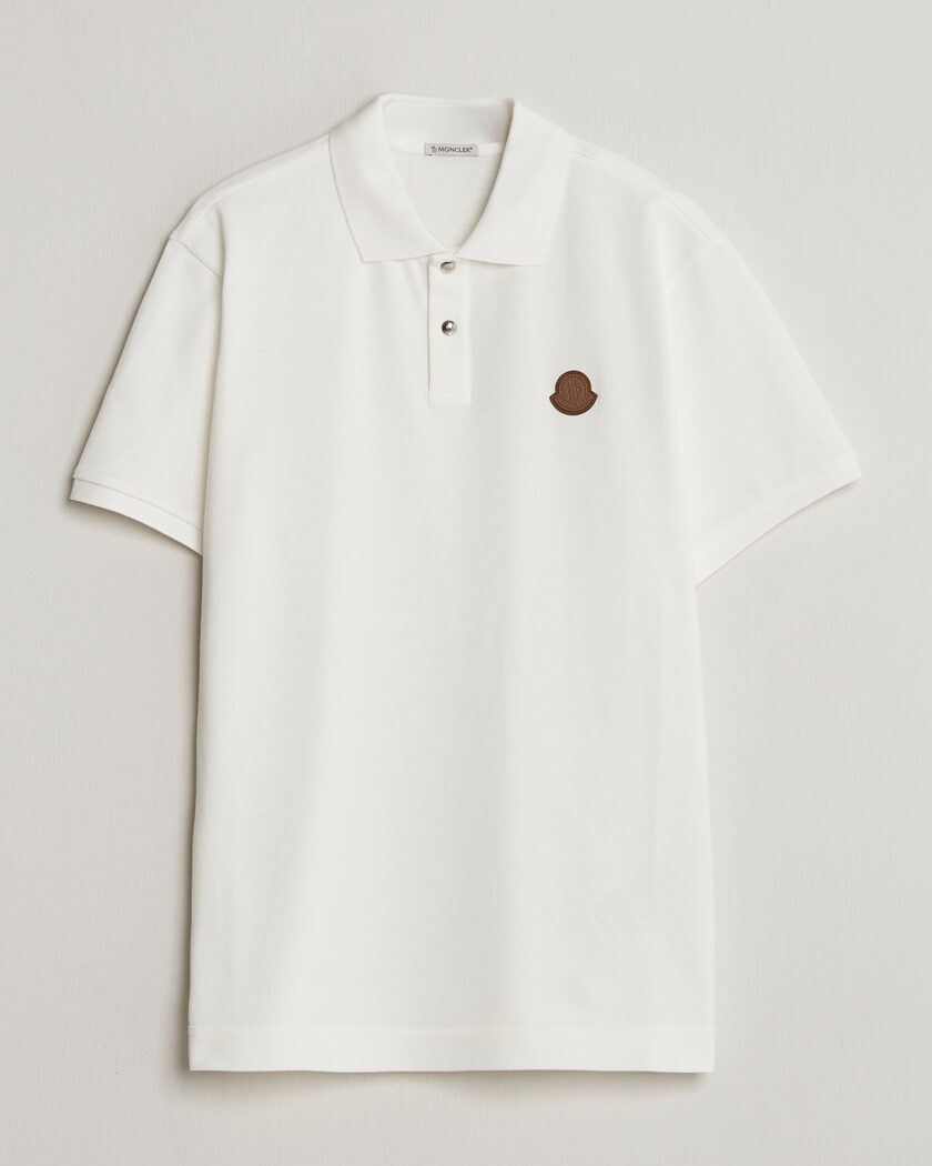 Auralee Wool Rib Knit Skipper Polo Ecru at CareOfCarl.com