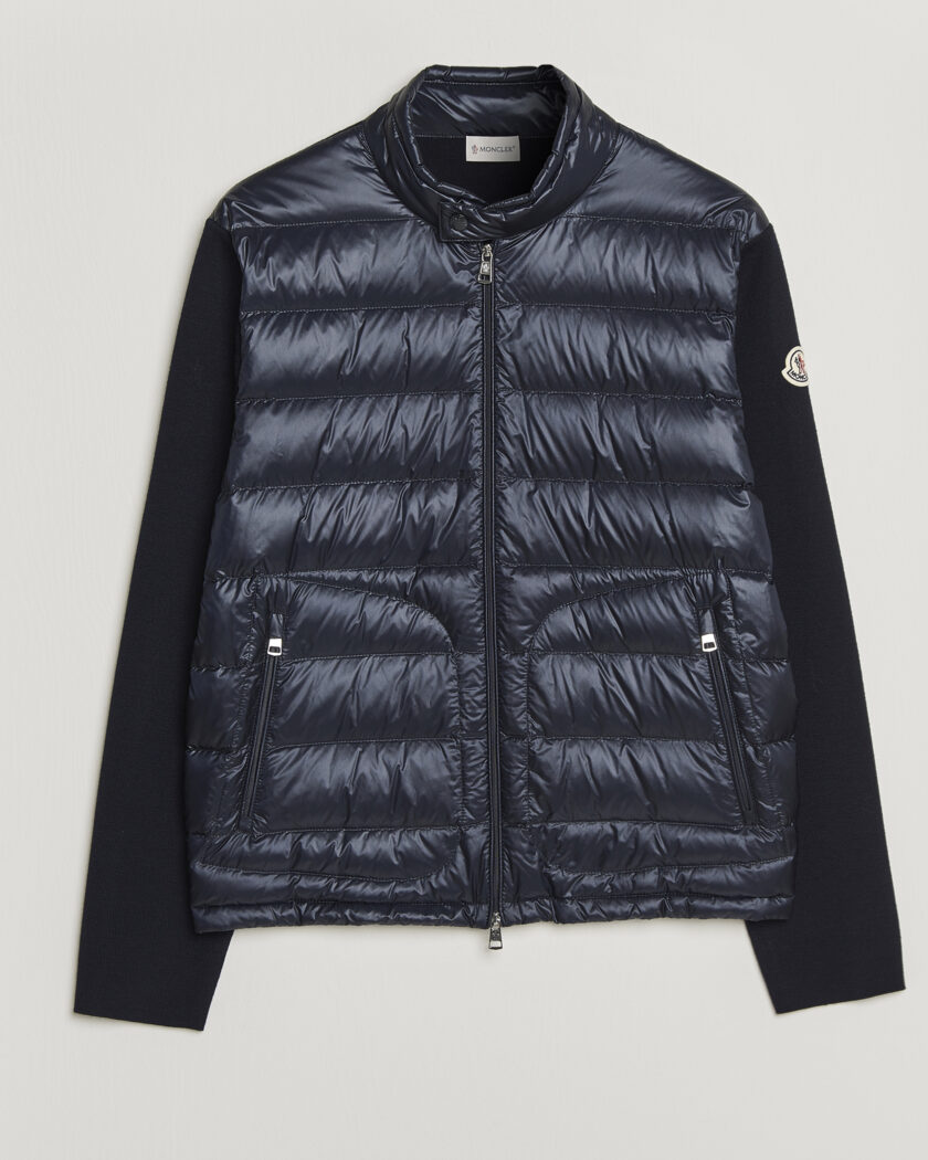 Moncler Hybrid Laque Zip Cardigan Navy – Blue