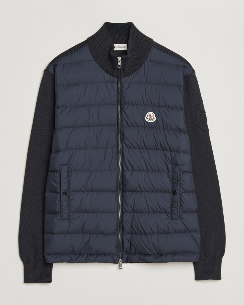 Moncler Zip Padded Cardigan Black at CareOfCarl.com