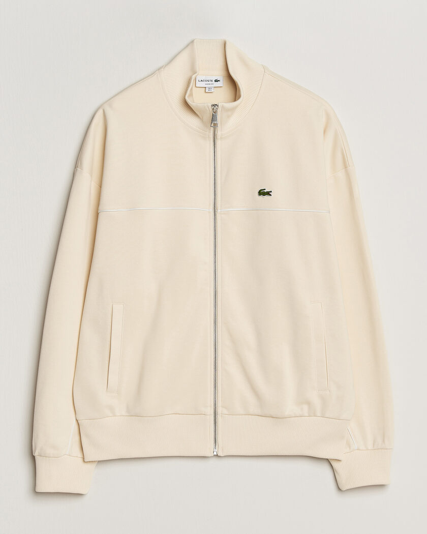 Fred Perry Knitted Zip Through Jacket Dark Oatmeal at CareOfCarl.com