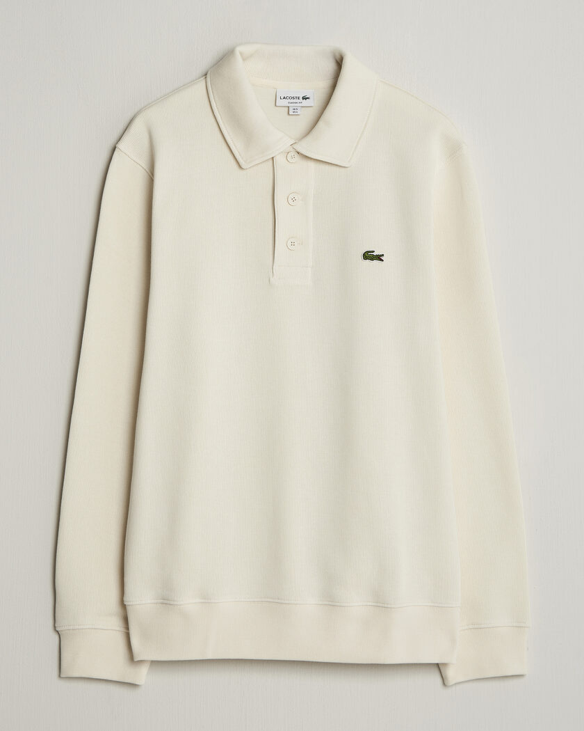 Auralee Cashmere/Silk Skipper Polo Beige at CareOfCarl.com