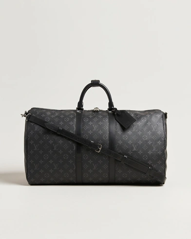 Louis Vuitton Pre-Owned Keepall Bandouliére 55 Monogram Eclipse – Grey