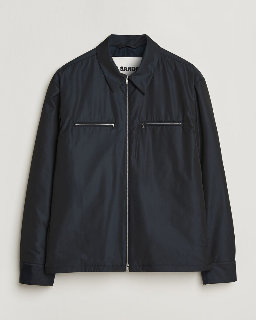 Jil Sander Nylon Zip Jacket Navy – Blue