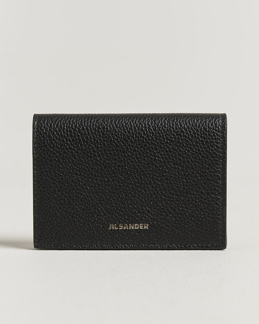Zegna Grain Leather Card Holder Black at CareOfCarl.com
