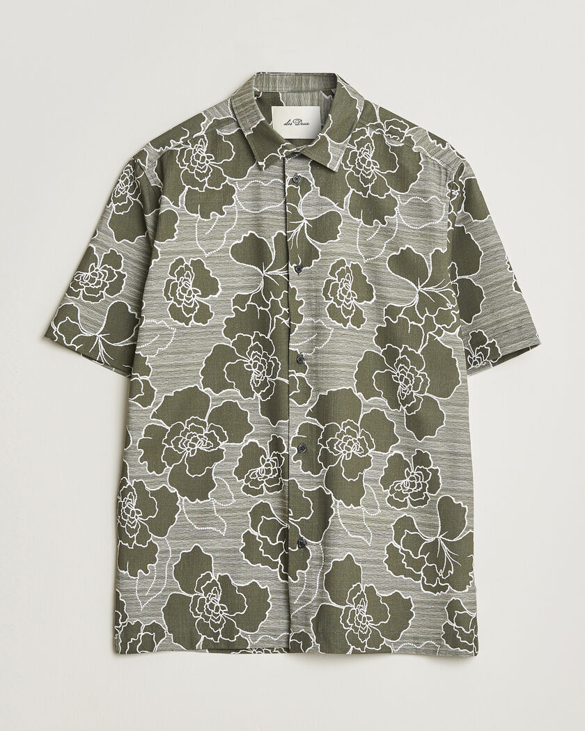 Auralee Tropical Wool Half Sleeve Shirt Brown Check at CareOfCarl.com
