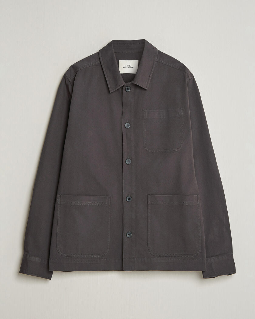 LES DEUX Layton Cotton Overshirt Black – Black
