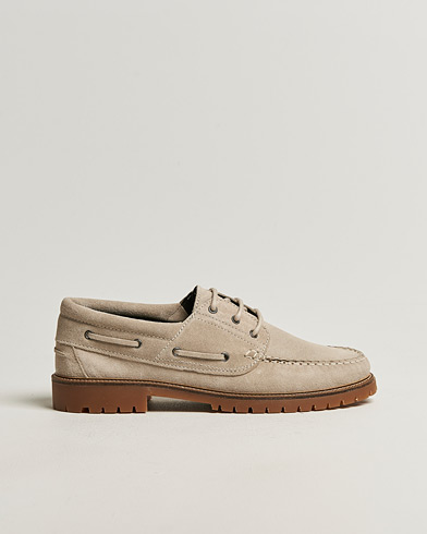 LES DEUX Taylor Suede Boat Shoe Light Sand – Beige