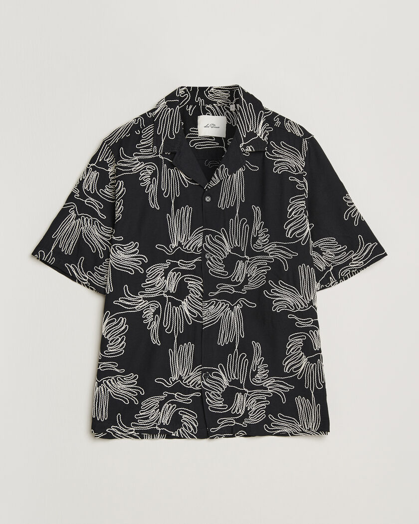 LES DEUX Liam AOE Flower Short Sleeve Shirt Black – Multi-colour