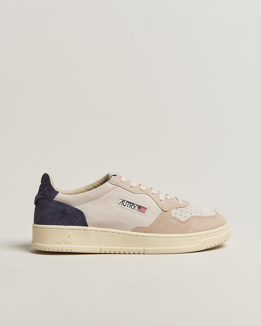Autry Medalist Low Suede Mix Sneaker Blue/White/Sand – Multi-colour
