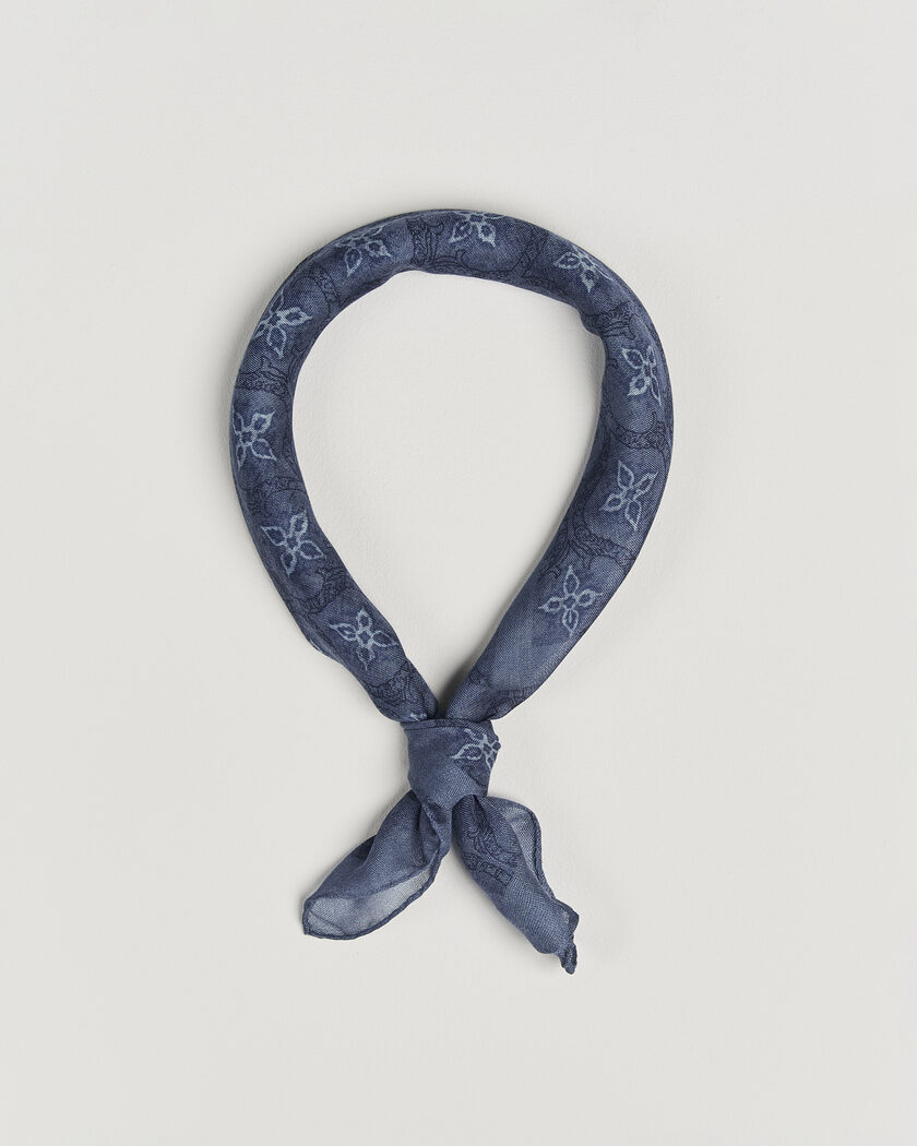 Massimo Alba Cashmere/Silk Bandana Navy – Blue