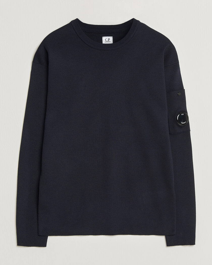 Stone Island Knitted Lambwool Sweater Navy Blue at CareOfCarl.com Stone Island Knitted Lambwool Sweater Navy Blue at CareOfCarl.com