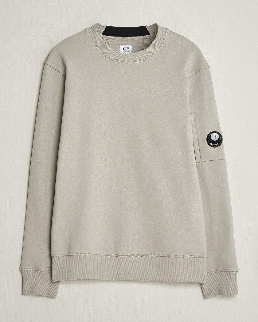 C.P. Company Brushed Emerized Diagonal Fleece Sweat Grey at