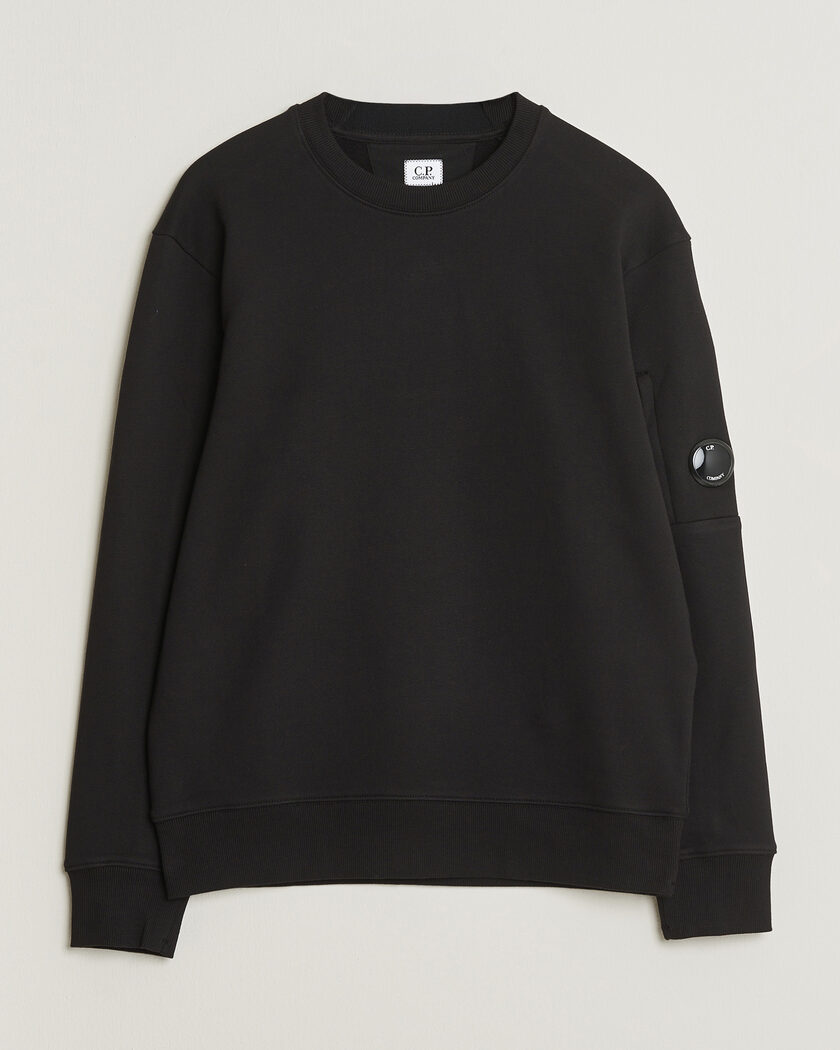 C.P. Company Diagonal Raised Fleece Lens Sweatshirt Black at