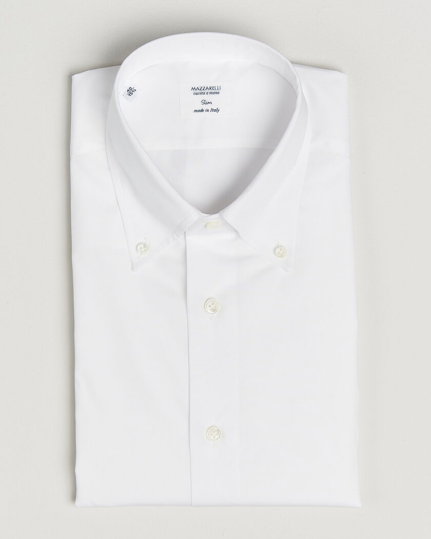 Mazzarelli Soft Cotton Button Down Shirt White – White