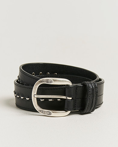 Auralee Leather Square Buckle Belt Black at CareOfCarl.com