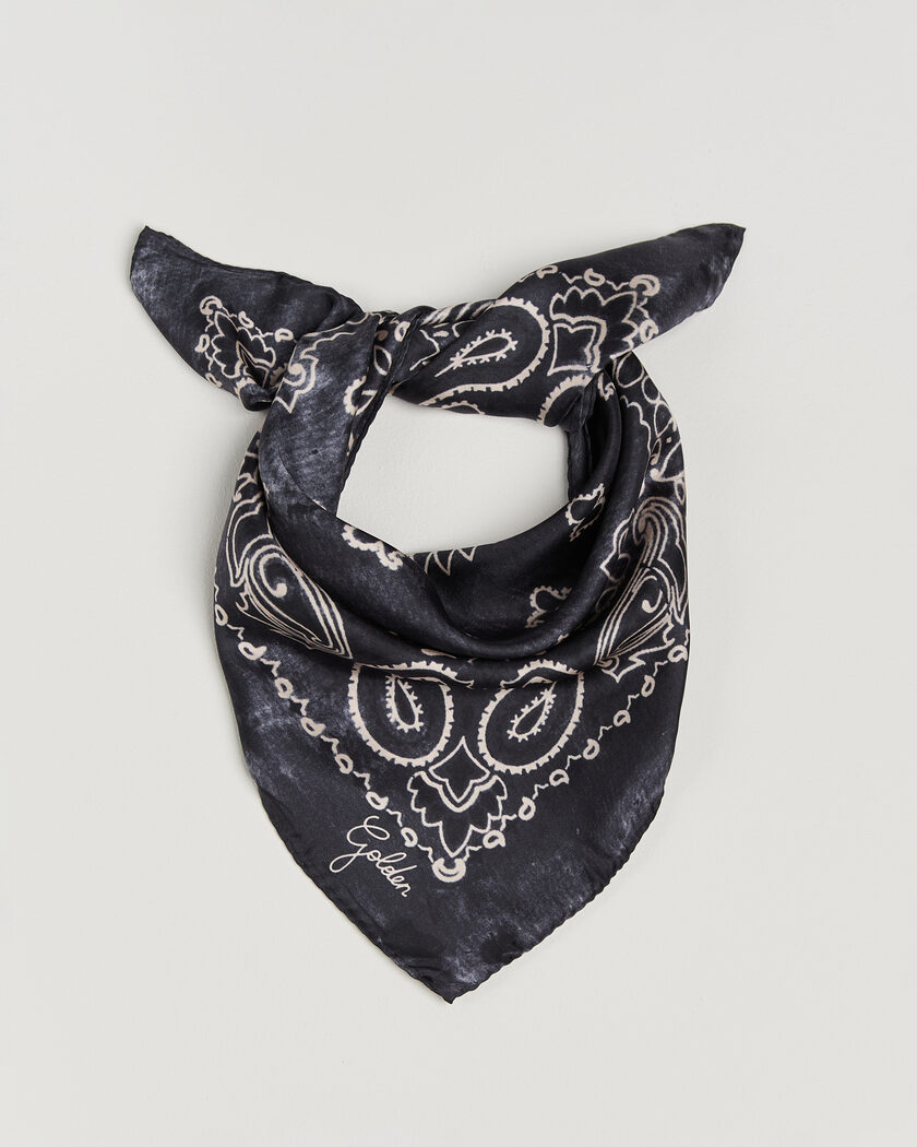 Golden Goose Paisley Silk Bandana Antracite – Grey