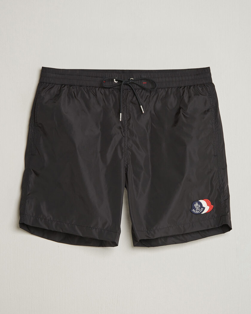 Moncler Tricolore Logo Swim Shorts Black – Black