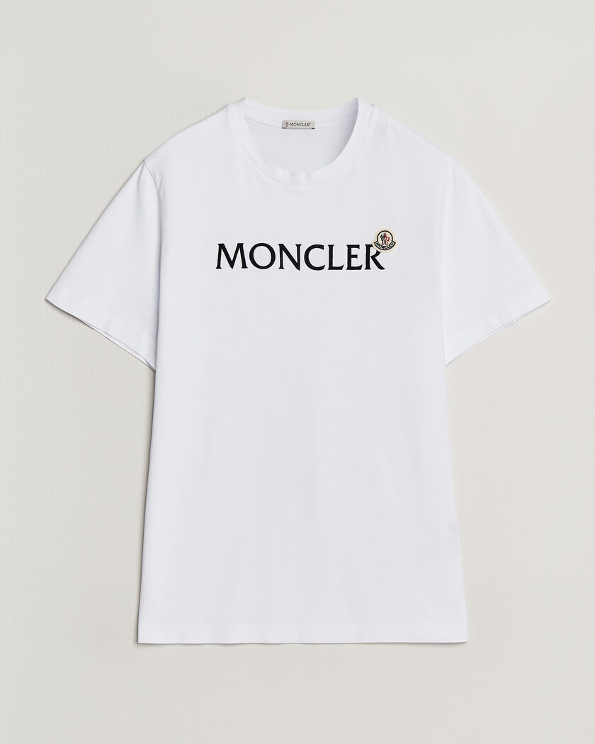 Moncler Embossed Logo T-shirt White at CareOfCarl.com