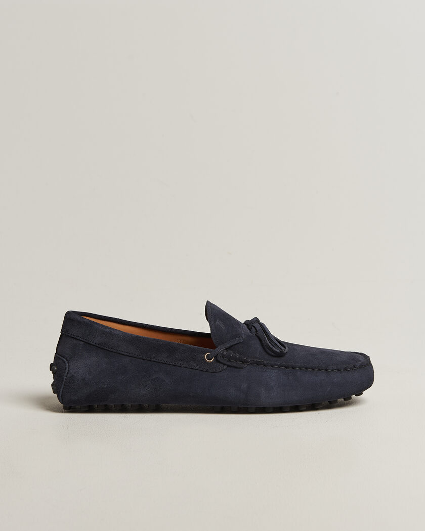 Tod's Lacetto Gommino Carshoe Navy Suede – Blue