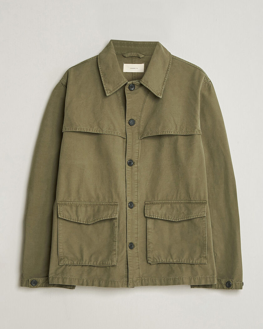 Jil Sander Felted Wool Shirt Jacket Beige at CareOfCarl.com