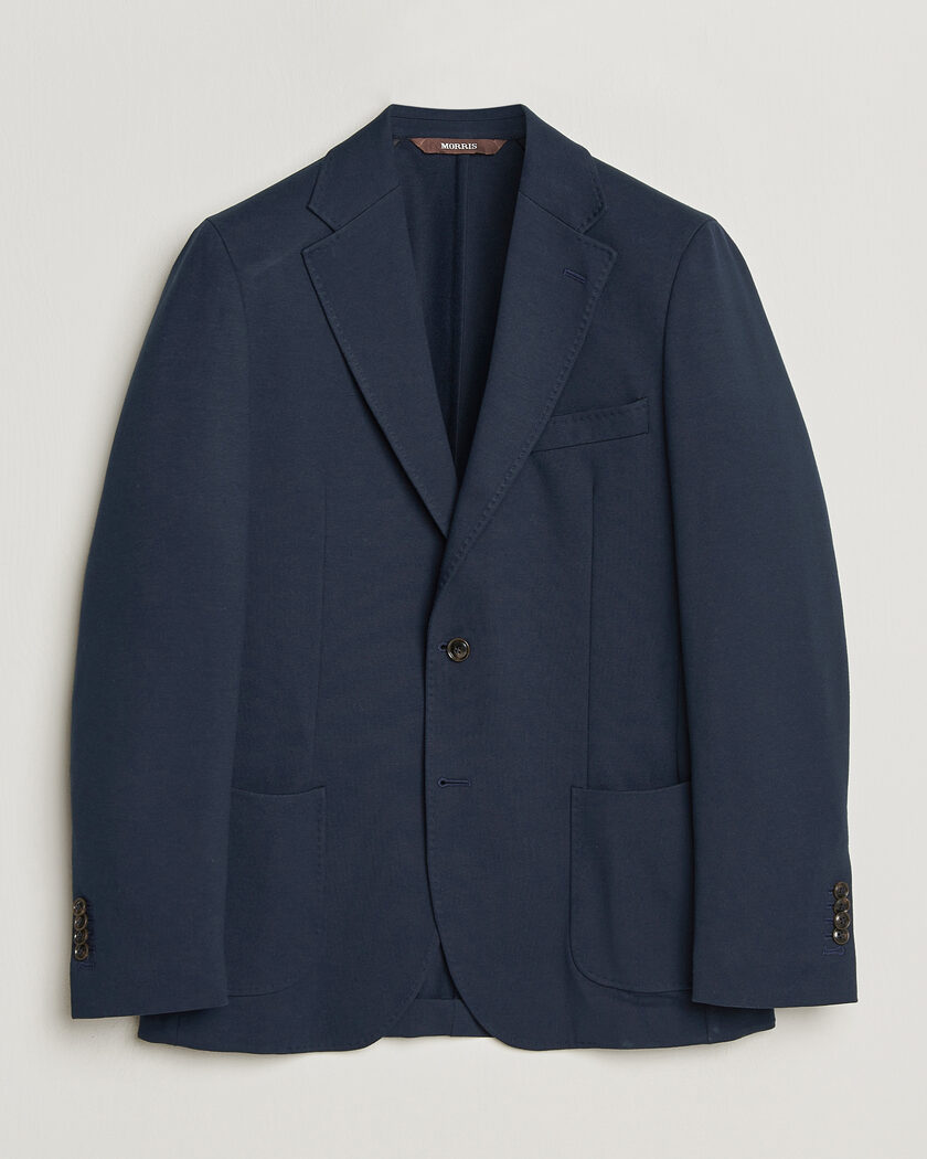 Boglioli K Jacket Cotton Stretch Blazer Navy at CareOfCarl.com