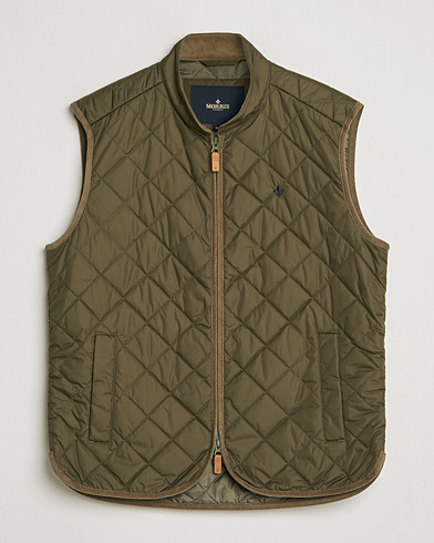 Morris Teddy Quilted Vest Green – Green
