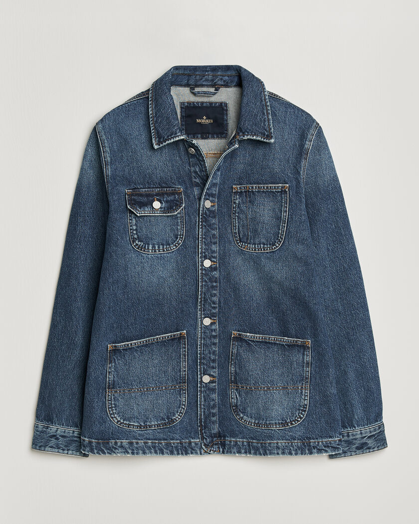 Morris Denim Shirt Jacket Blue – Blue