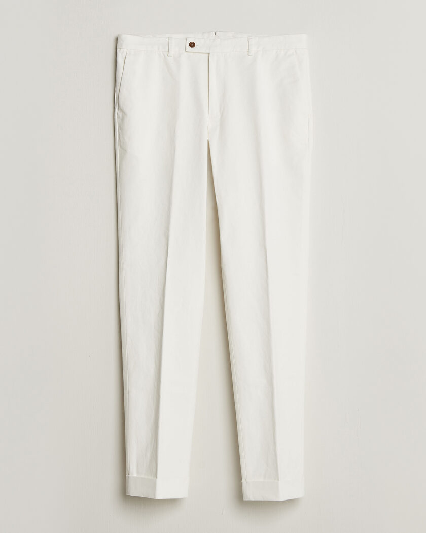 Morris Jack Cotton Trousers Off White – White