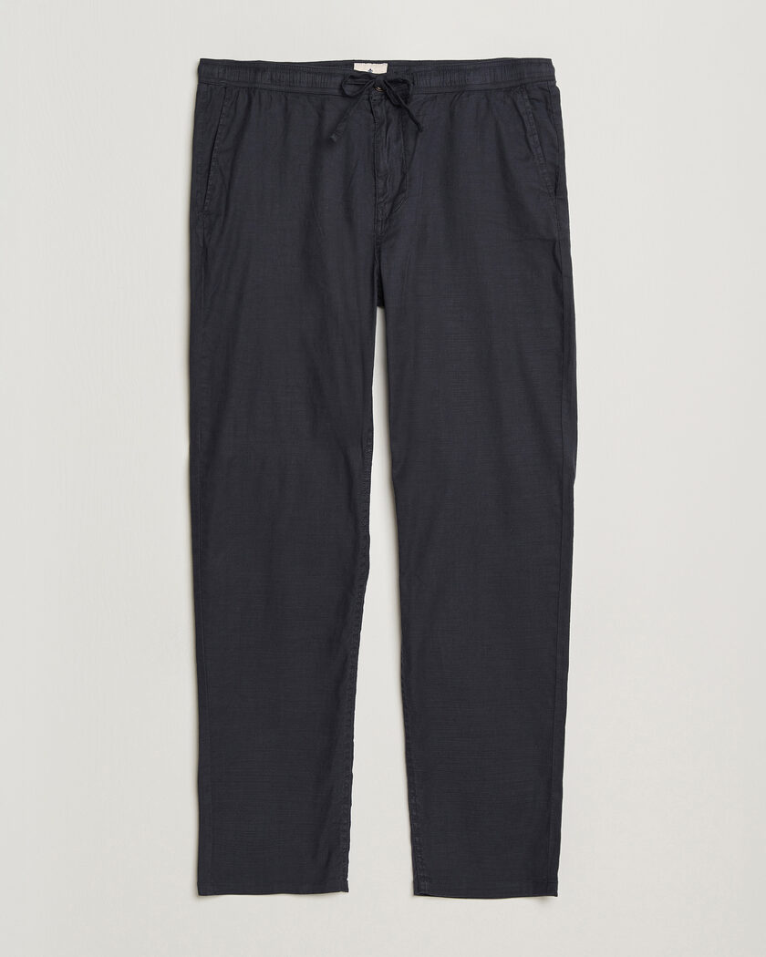 NN07 Aden Regular Fit Linen Chinos Navy Blue at CareOfCarl.com