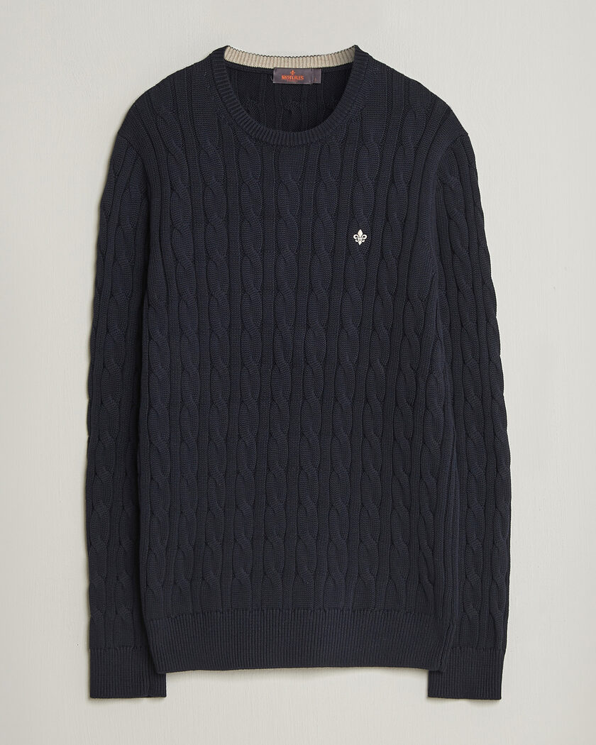 Thom Browne Milano Stitch Crew Neck Navy at CareOfCarl.com