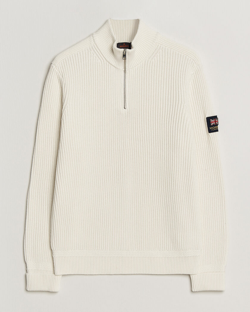Morris Brenton Half-Zip Off White – White