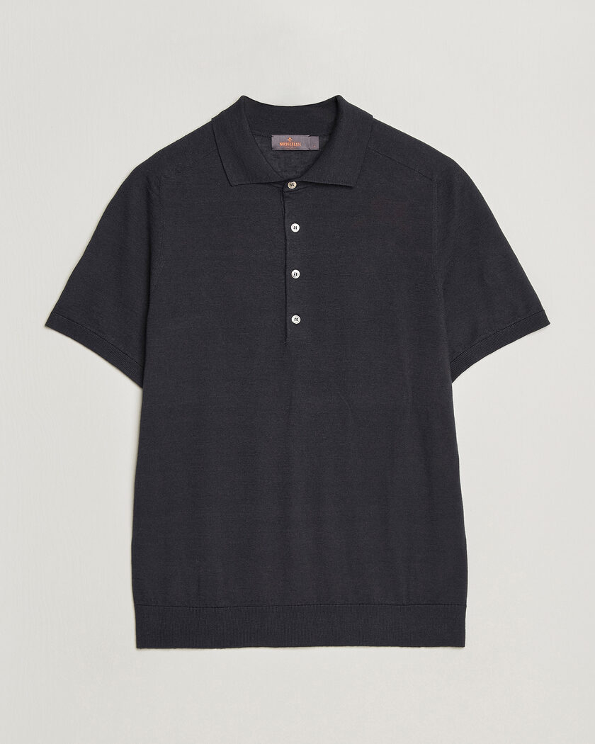 John Smedley Adrian Slim Fit Sea Island Polo Navy at CareOfCarl.com