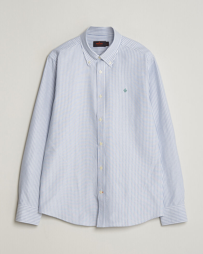 Morris Douglas Striped Oxford Shirt Dark Blue – Blue