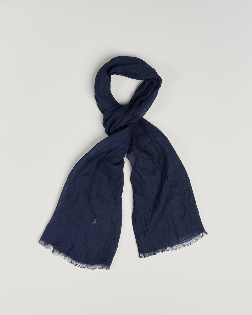 Polo Ralph Lauren Linen Scarf Newport Navy – Blue
