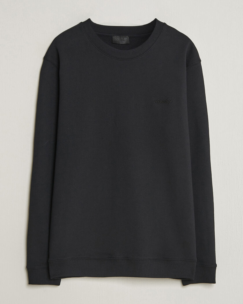 Dondup Logo Crew Neck Sweatshirt Black – Black
