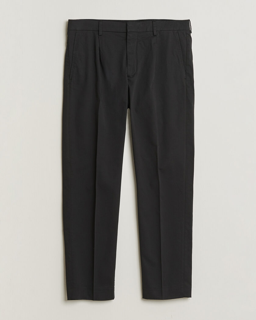NN07 Bill Pleated Trousers Black – Black