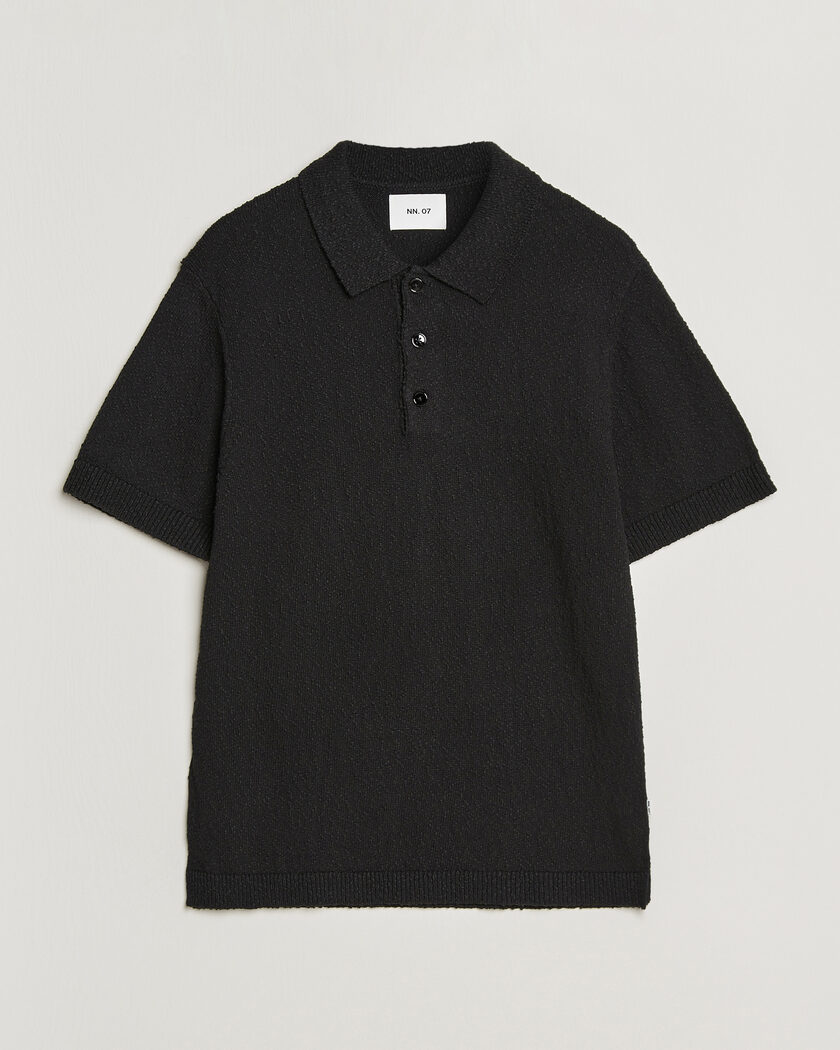 NN07 Randy Knitted Polo Black – Black