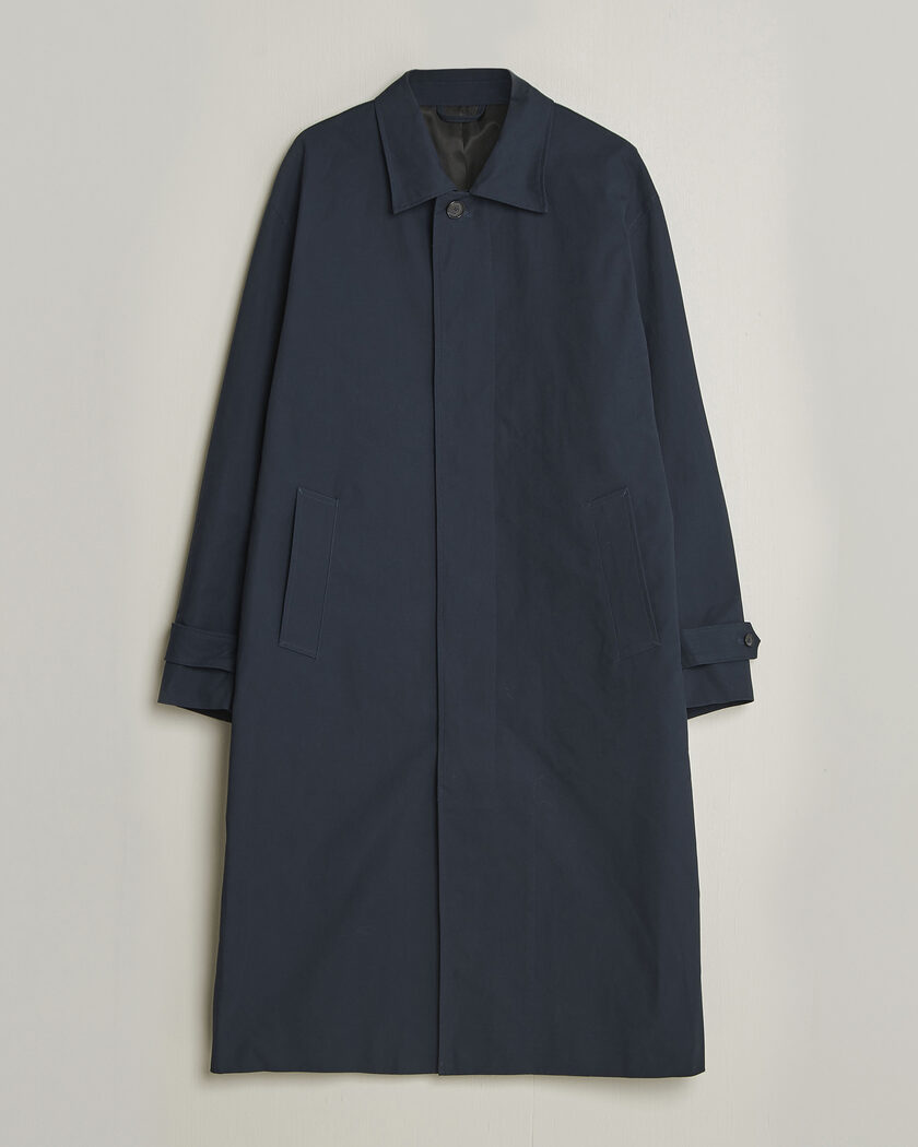 Brunello Cucinelli Wool/Cashmere Single Breasted Coat Navy at