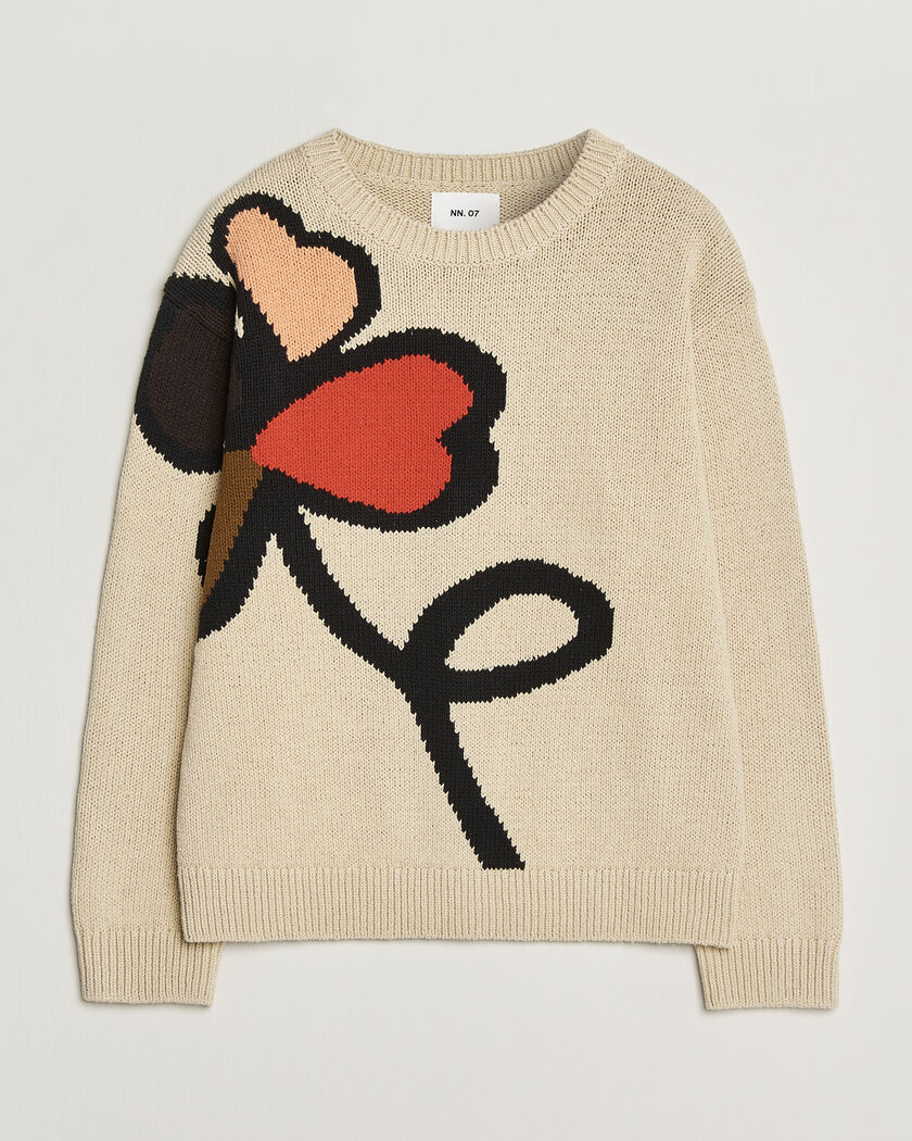 Sunflower Aske Boucle Sweater Off White at CareOfCarl.com