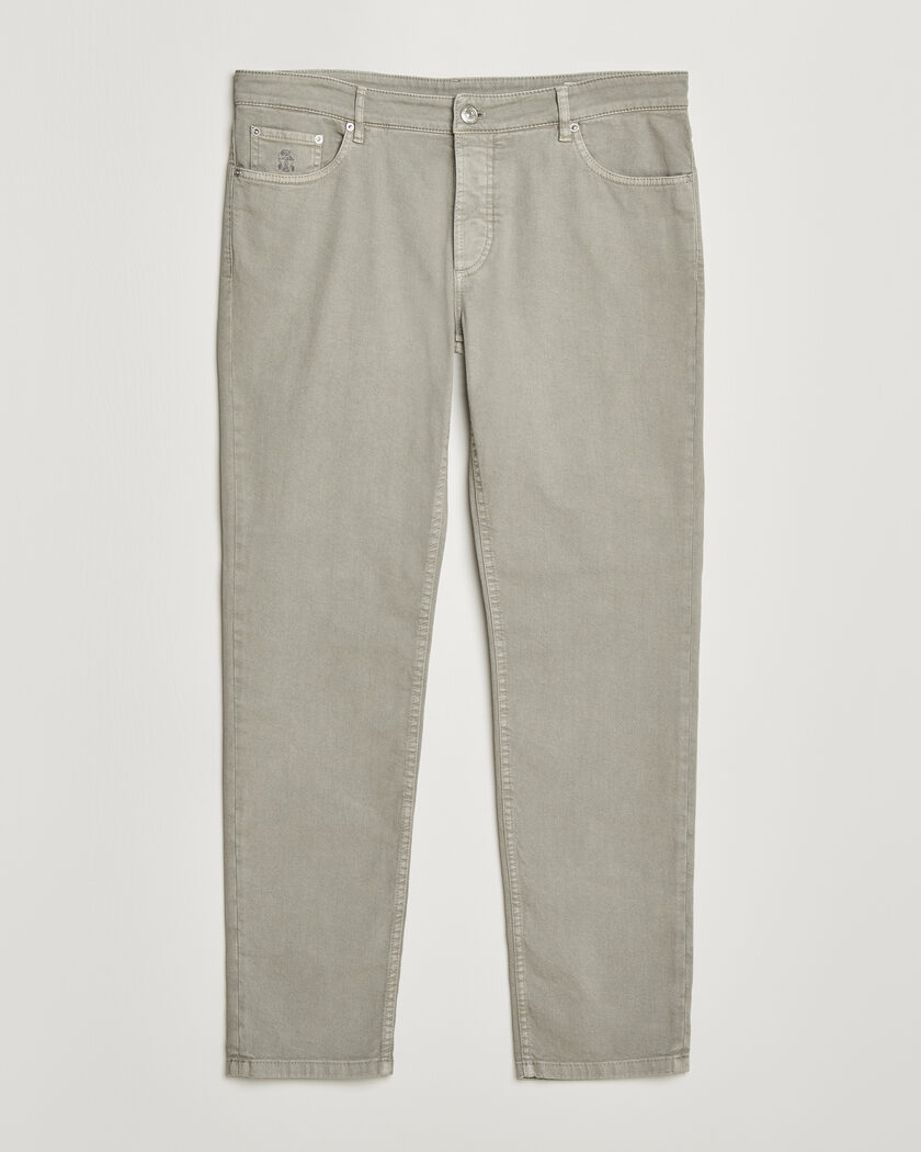 Incotex Cotton Stretch 5-Pocket Pants Military Green at CareOfCarl.com
