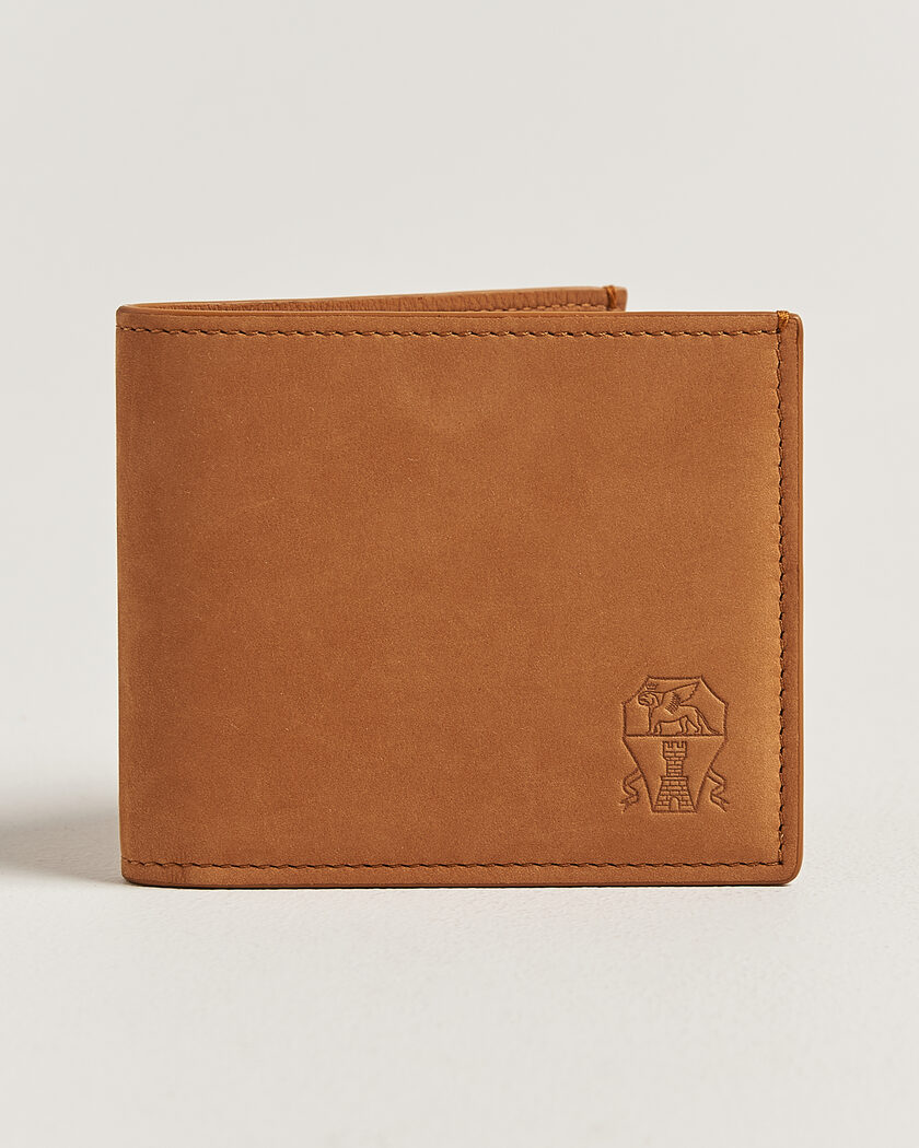 Brunello Cucinelli Grain Leather Wallet Cognac at CareOfCarl.com