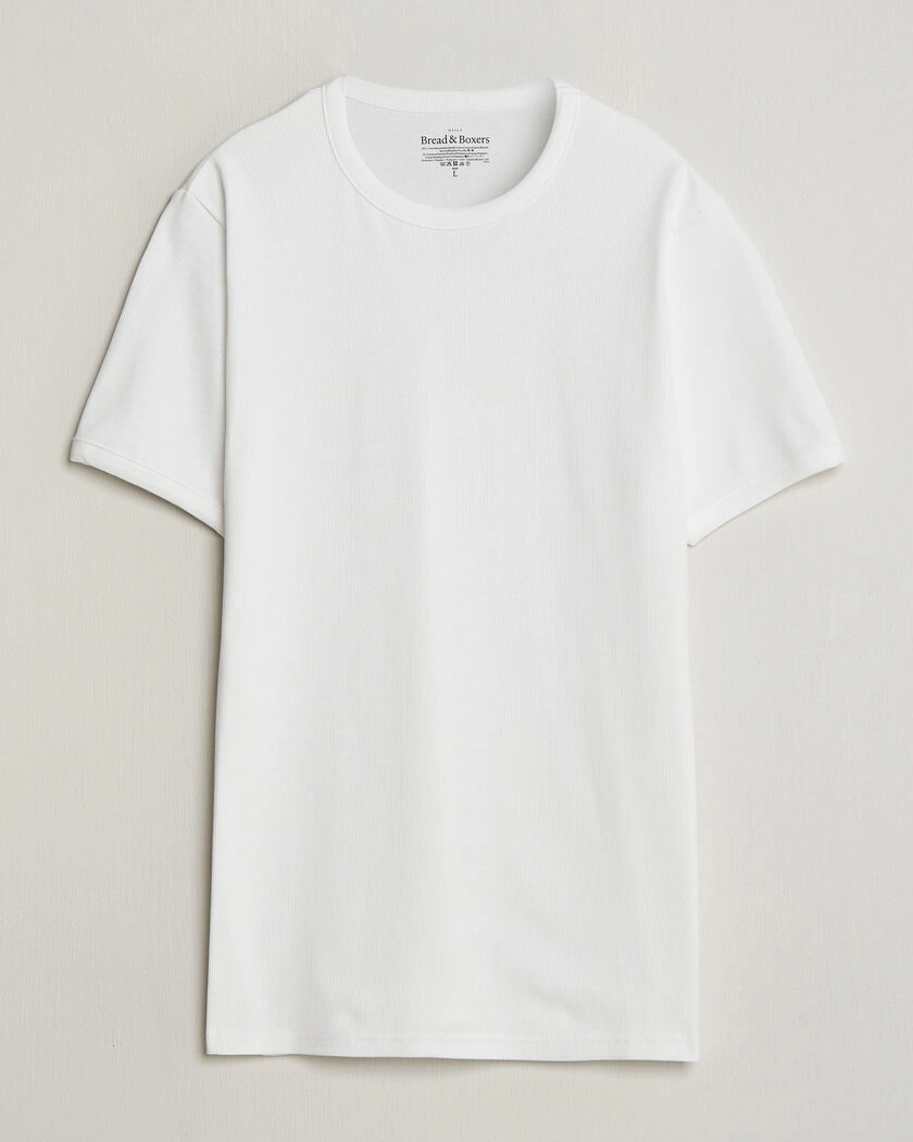 Bread & Boxers Ribbed Crew Neck T-Shirt White – White