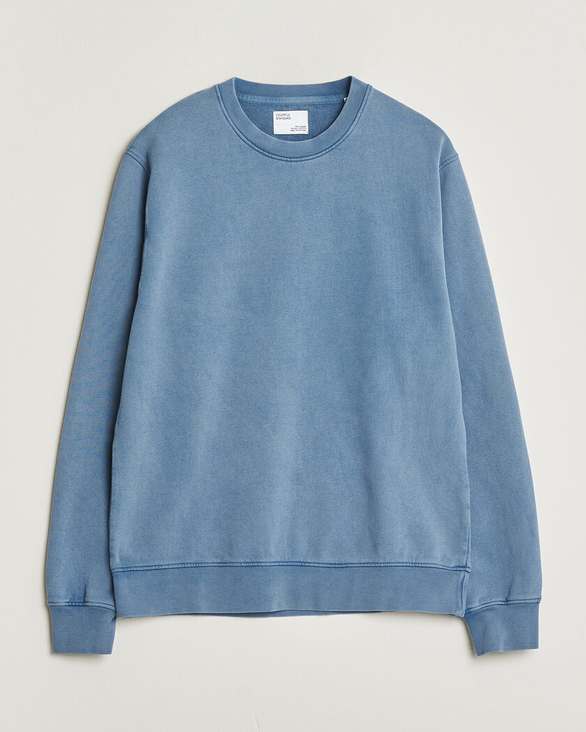 Colorful Standard Classic Organic Crew Neck Sweat Faded Indigo – Blue