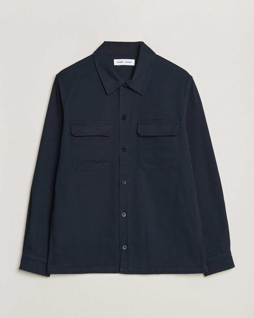 Samsøe Samsøe Taka Cotton Overshirt Salute Navy – Blue