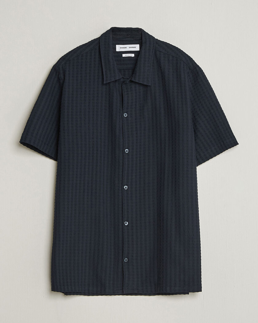 Samsøe Samsøe Avan Structured Short Sleeve Shirt Salute Navy – Blue