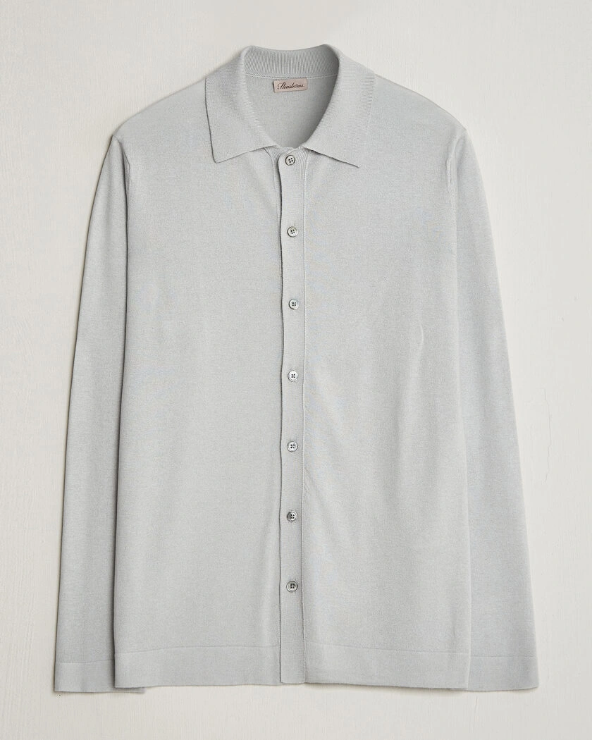 Stenströms Silk/Cashmere Cardigan Light Grey – Grey