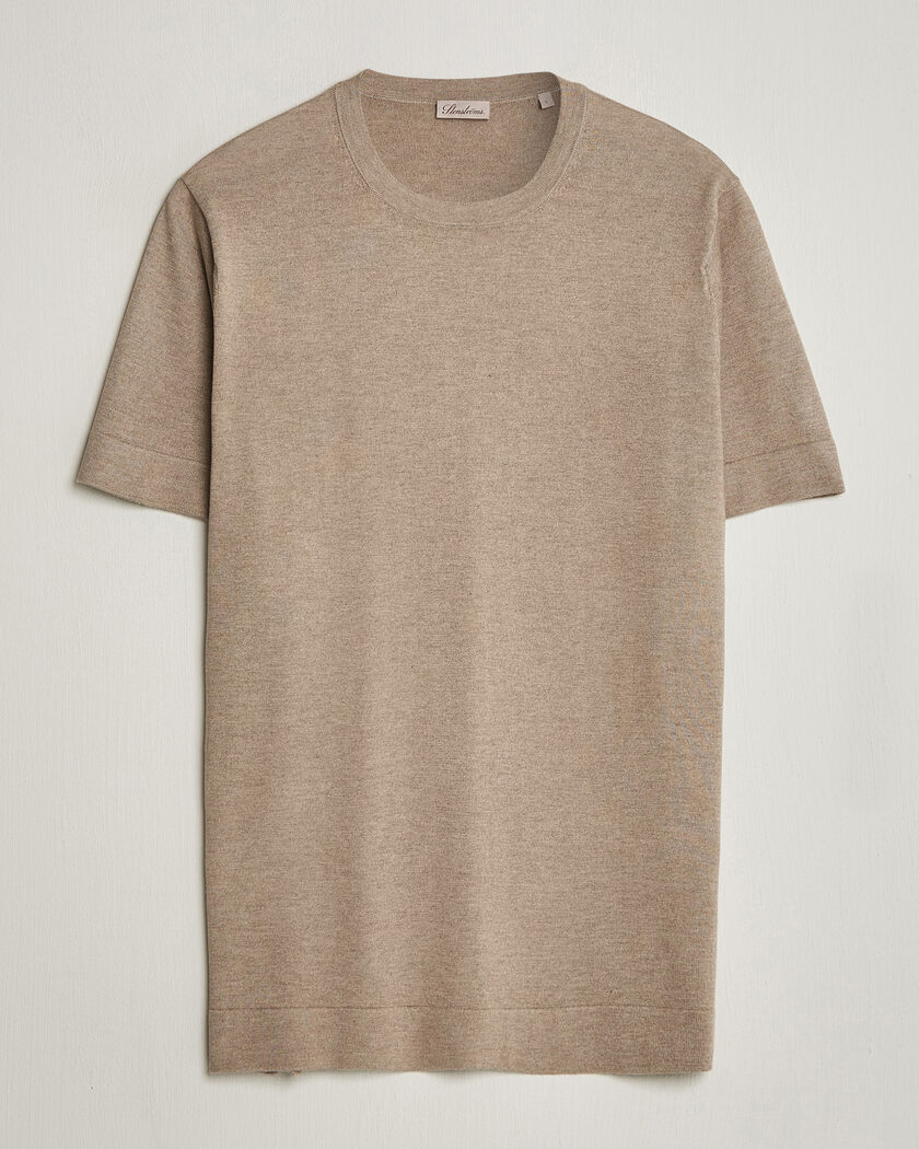  Stenströms Silk/Cashmere T-Shirt Taupe – Brown