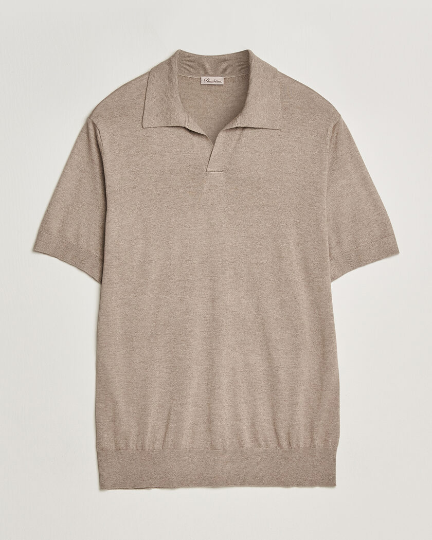 John Smedley Adrian Slim Fit Sea Island Polo Parchment at