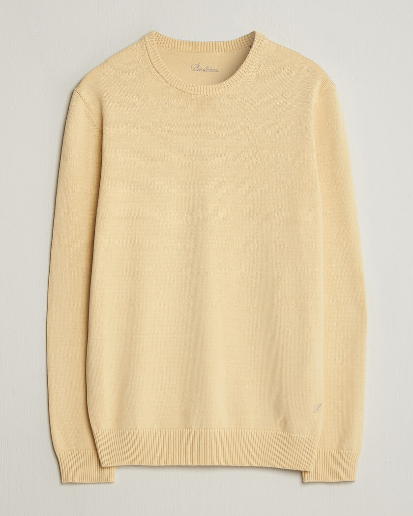 Stenströms Organic Cotton Knitted Sweater Light Yellow – Yellow